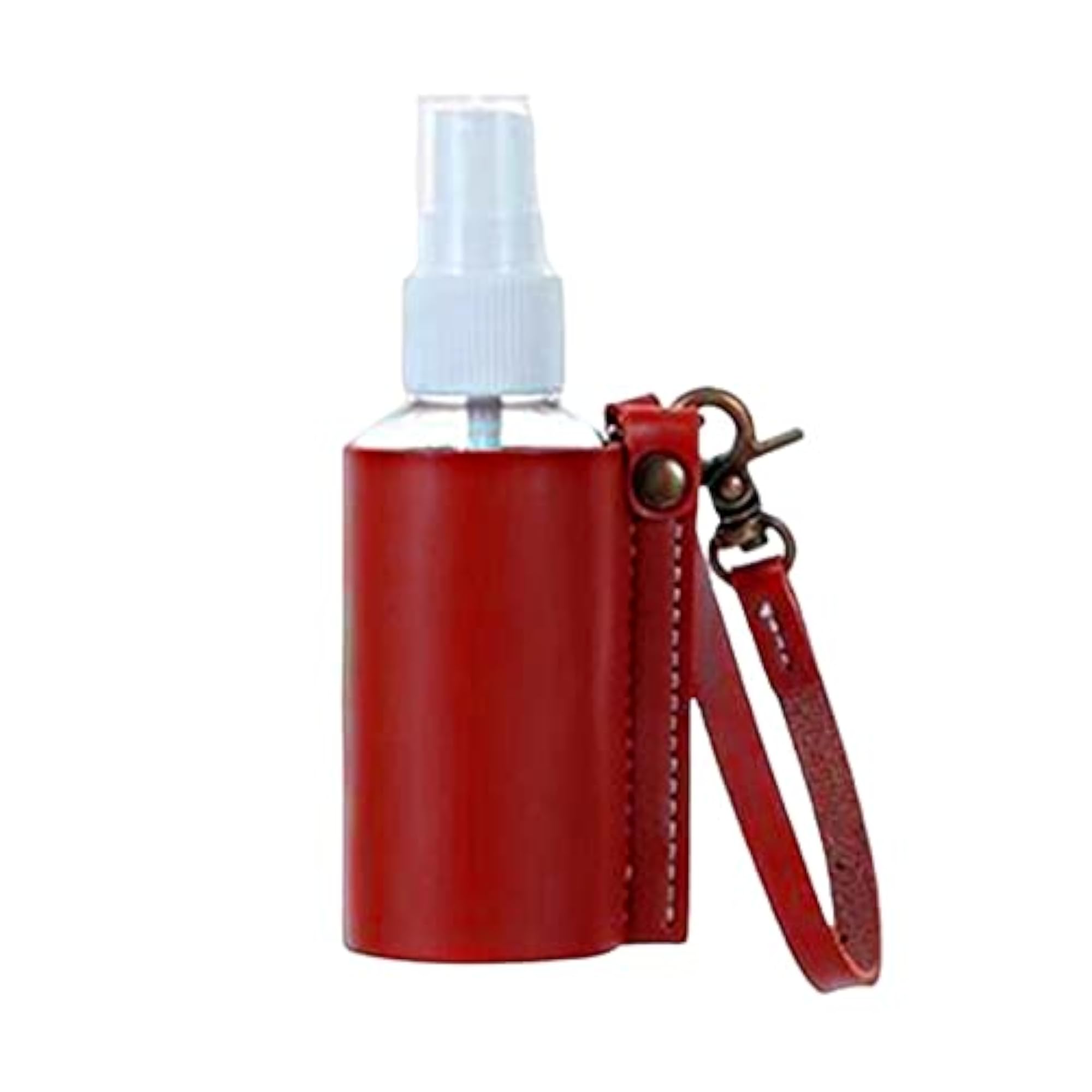 Empty Bottle with Leather Sleeve Holder for Lotion